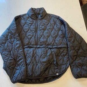 Quilted Black Pullover Jacket